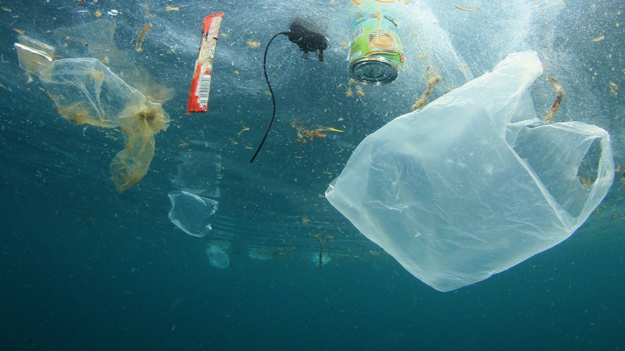 A Plastic Ocean Background