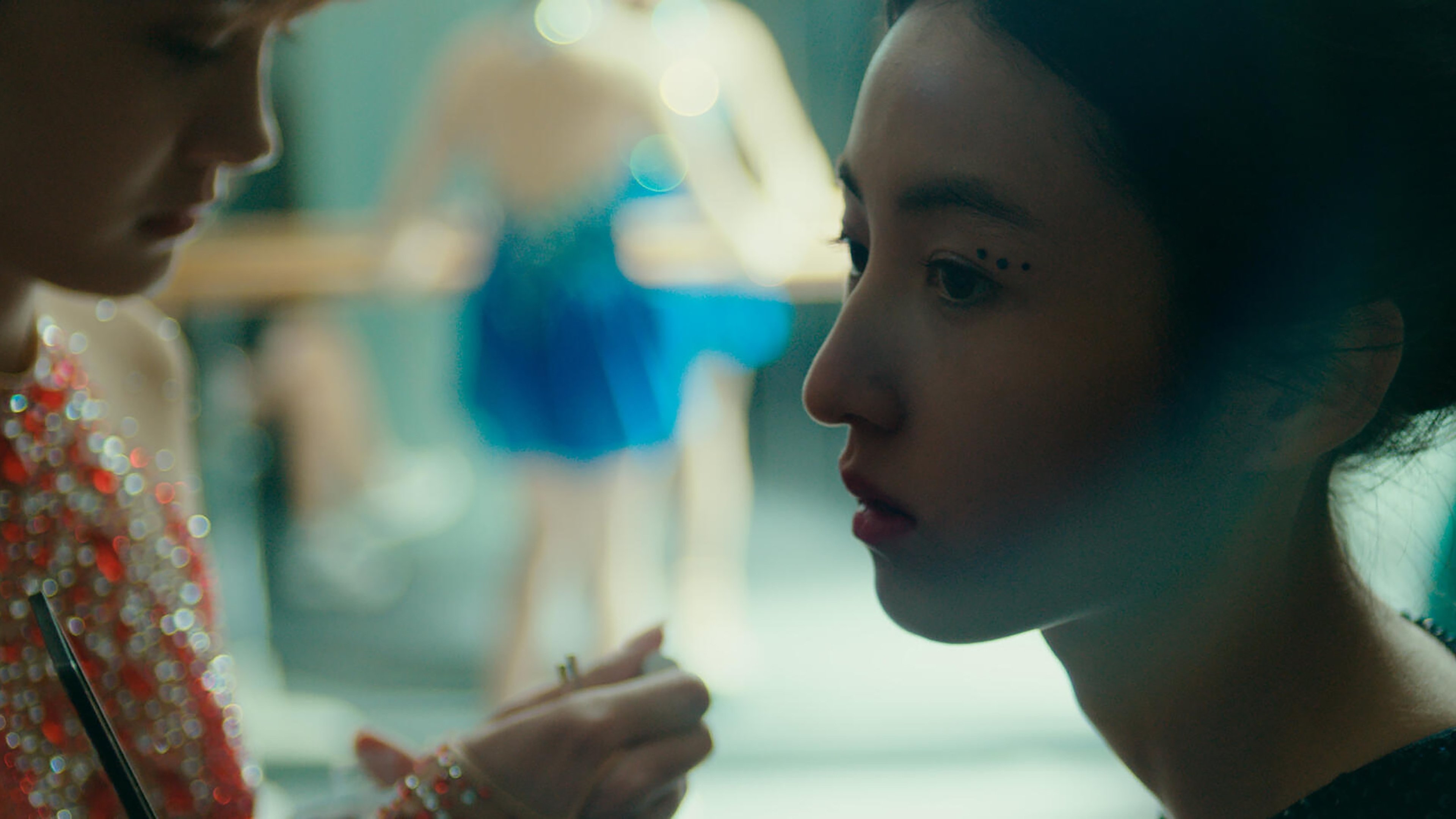 Girl on Edge Background